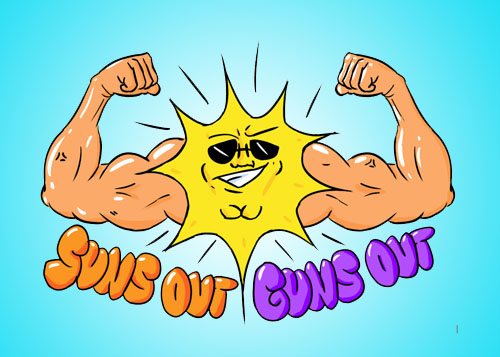 suns Out Guns Out Game Art